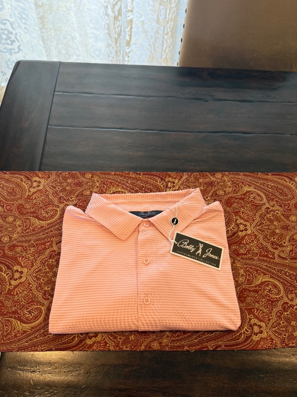 Bobby Jones Men's XXL Almond Blossom Performance Collection Polo MSRP $110
